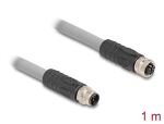 DELOCK M12 Kabel L-kodiert 5 Pin St r. gew. zu Bu PUR 1m
