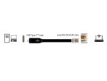 DeLOCK 63912 Serien-Kabel Schwarz 2 m USB Typ-C RJ45
