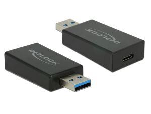 DeLOCK 65689 Kabeladapter USB 3.1 Gen 2 Type-A USB 3.1 Gen 2 USB Type-C Schwarz