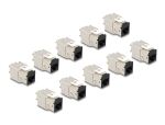 DeLOCK Keystone Modul RJ45 Buchse zu LSA Cat.6A werkzeugfrei schwarz Set 10 Stück
