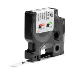 DYMO Rhino Industrie Permanente Polyesteretiketten | 12 mm x 5,5 m | Schwarz auf Weiß | selbstklebendes Schriftband | für Rhino und LabelManager Beschriftungsgerät