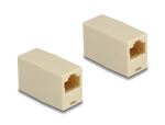 DELOCK Adapter RJ45 Buchse zu RJ45 Buchse UTP beige