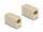 DELOCK Adapter RJ45 Buchse zu RJ45 Buchse UTP beige
