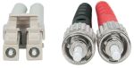 Intellinet Glasfaser LWL-Anschlusskabel, Duplex, Multimode, ST/LC, 50/125 µm, OM3, 1 m, aqua