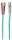 Intellinet Glasfaser LWL-Anschlusskabel, Duplex, Multimode, ST/LC, 50/125 µm, OM3, 1 m, aqua