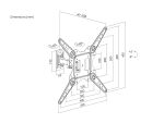 Equip 23"-55" Vollbewegliche TV-Wandhalterung