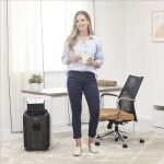 Fellowes AutoMax 90M Aktenvernichter Mikrogeschnittene Zerkleinerung Schwarz