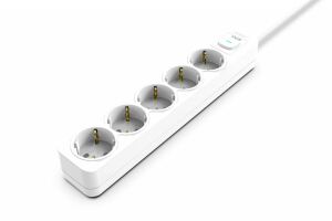Inca IPW-44GB Spannungsschutz Weiß 5 AC-Ausgänge 230 V 1,5 m