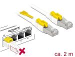 DELOCK RJ45 Kabel Cat 6A Secure 2.0m St/St