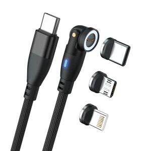 RealPower MagneticCharge 100 USB Kabel 1 m USB C 100 W Schwarz