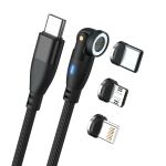 RealPower MagneticCharge 100 USB Kabel 1 m USB C 100 W Schwarz