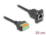 DeLOCK D-Typ Kabel RJ45 Buchse zu Terminalblock mit...