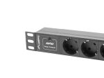 Lanberg PDU-03F-0200-BK Stromverteilereinheit (PDU) 3 AC-Ausgänge 1U Schwarz