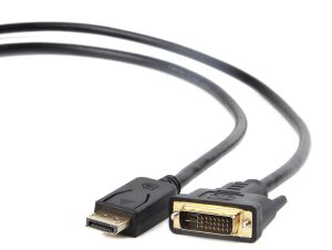 Gembird CC-DPM-DVIM-1M Videokabel-Adapter DisplayPort DVI Schwarz