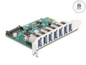 DELOCK PCI Express x1 Karte zu 7 x extern USB 5 Gbps Typ-A