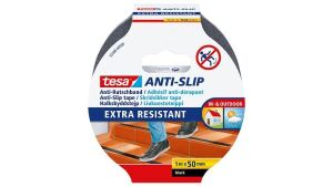 TESA 55588 Antirutsch-Badestreifen Schwarz