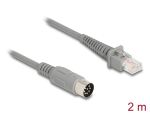DELOCK Kabel RJ50 Stecker zu DIN 8 Pin Stecker 2m grau