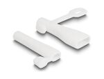 DeLOCK Staubschutz für USB Typ-A Stecker und Apple Lightning Stecker Set 2 Stück weiß
