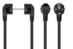 Kabelmeister SK0151-S050 Stromkabel Schwarz 5 m Netzstecker Typ E+F C15-Koppler