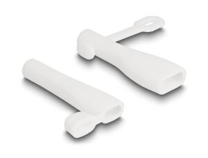 DeLOCK Staubschutz für USB Typ-A Stecker und USB Type-C Stecker Set 2 Stück weiß