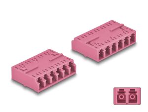 DELOCK LWL Kupplung HD LC Hexaplex Bu zu LC Bu violett