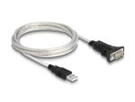 DeLOCK Adapter USB 2.0 Typ-A zu 1 x Seriell RS-422/485 Stecker mit 6 Pin Terminalblock Adapter 5 V 1,8 m