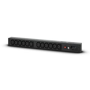 CyberPower PDU20BHVIEC12R, Rackmount 1U, Basic PDU Eingang 230V/16A (1), Ausgang IEC-320 C13 (12)
