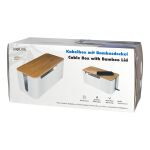 LogiLink KAB0075 - Logitech Kabelbox mit Bambus-Deckel