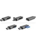 ICY BOX IB-CR200-C, SD/microSD USB 2.0 Card Reader mit Type-C® & -A und Micro-B Anschlüssen, anthrazit