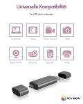 ICY BOX IB-CR200-C, SD/microSD USB 2.0 Card Reader mit Type-C® & -A und Micro-B Anschlüssen, anthrazit