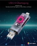 ICY BOX IB-CR200-C, SD/microSD USB 2.0 Card Reader mit Type-C® & -A und Micro-B Anschlüssen, anthrazit