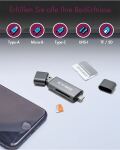 ICY BOX IB-CR200-C, SD/microSD USB 2.0 Card Reader mit Type-C® & -A und Micro-B Anschlüssen, anthrazit