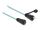 DeLOCK LWL Kabel LC Duplex zu LC Duplex mit Verschlusskappe Multimode OM3 IP68 staub- und wasserdicht 2 m