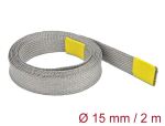 DELOCK Geflechtschlauch zur EMV Abschirmung dehnbar 2mx15mm