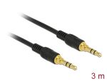 DELOCK Klinkenkabel 3.5mm 3Pin St > St 3.0m schwarz