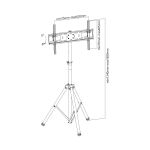 Techly ICA-TR17T Halterung für Schilderdisplays 177,8 cm (70") Schwarz