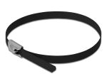 DELOCK Edelstahlkabelbinder L 500 x B 4,6 mm schwarz 10 Stk