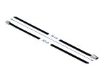 DELOCK Edelstahlkabelbinder L 500 x B 4,6 mm schwarz 10 Stk