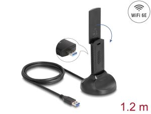 DELOCK Wi-Fi 6E Dualband WLAN USB Adapter