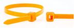WKK 110196371 Kabelbinder Lösbarer Kabelbinder Kunststoff Orange 100 Stück(e)
