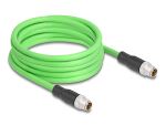 DELOCK M12 Kabel X-kodiert 8 Pin St. zu St. PUR(TPU) 5 m