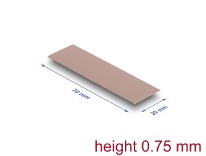 DELOCK Wärmeleitpad 70x20x0,75mm für M.2 Module 3,0 W/mK