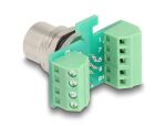 DeLOCK M12 Übergabemodul Adapter 8 Pin A-kodiert Buchse zu 9 Pin Terminalblock zum Einbau