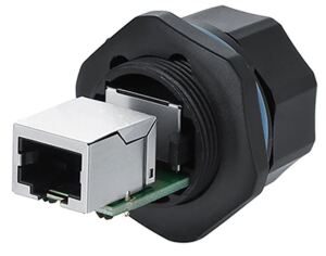 Alcasa IC06-R102 Drahtverbinder RJ45 Schwarz