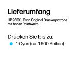 HP 963XL Cyan Original Druckerpatrone mit hoher Reichweite