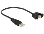 DeLOCK 85462 USB Kabel USB 2.0 0,25 m USB A 0,48 Gbit/s Schwarz