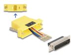 DELOCK Adapter D-Sub25> D-Sub25 St/Bu Montagesatz gelb