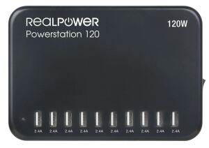 RealPower Power Station 120 Smartphone, Tablets Schwarz AC Drinnen