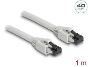 DELOCK RJ45 Netzwerkkabel Cat.8.1S/FTP 1m bis 40Gbps Grau