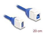 DELOCK Keystone Kabel Typ A Bu/Typ B Bu 90°gewinkelt...